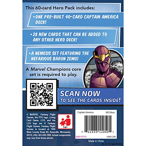 Fantasy Flight Games Captain America Hero Pack - Marvel Champions The Card Game