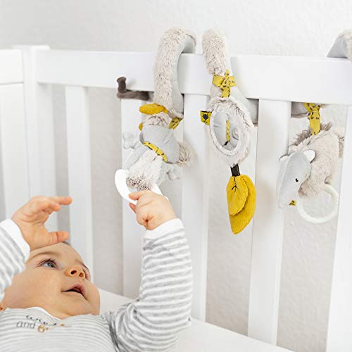 Fehn Activity - Espiral de tela para agarrar y sentirse para cama, cochecito, parque infantil ajustable, para bebés y niños pequeños a partir de 0 meses