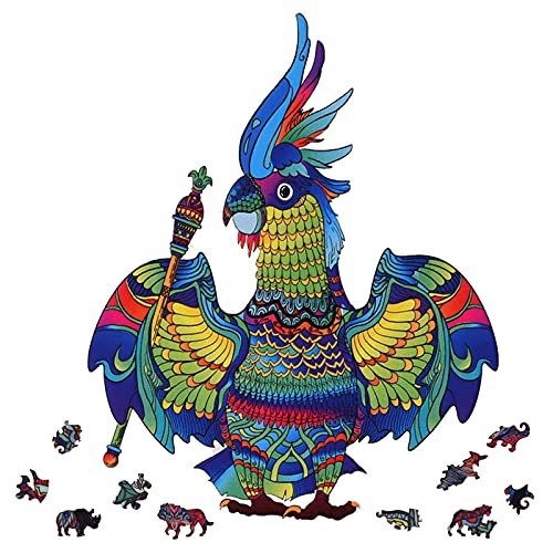 FORMIZON Rompecabezas de Animales, Forma Única Piezas de Puzzle, Piezas de Rompecabezas, 8D Puzzle de Madera, Puzzle de Animales para Colección de Juegos Familiares