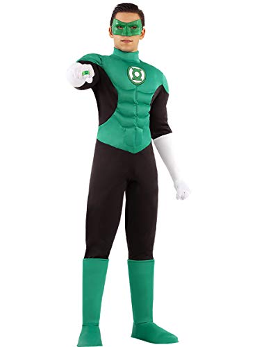 Funidelia | Disfraz de Linterna Verde Oficial para Hombre Talla S ▶ Superhéroes, DC Comics, Justice League, Green Lantern - Color: Verde - Licencia: 100% Oficial