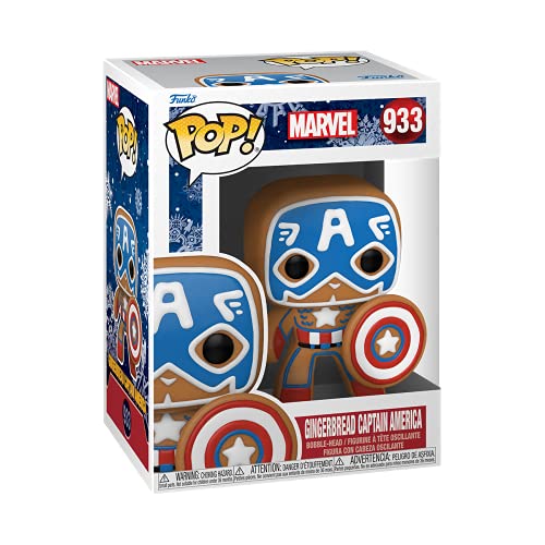 Funko- Pop Marvel Holiday-Captain America S3 Figura coleccionable, Multicolor (50657)