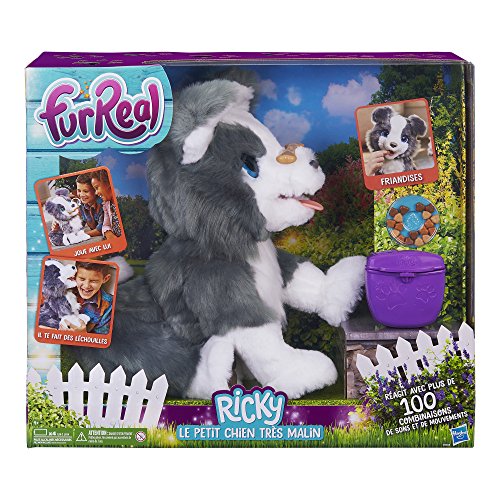 FurReal Friends - Peluche Interactivo Ricky, mi pequeño Perro Muy Malin, versión Francesa
