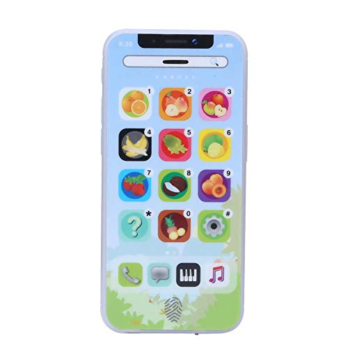 Garosa Baby Light Music Phone Toy Play Cellphone Simulado Teléfono móvil Toy Kids Learning Educational Cell Phone Mobile Machine(Azul)