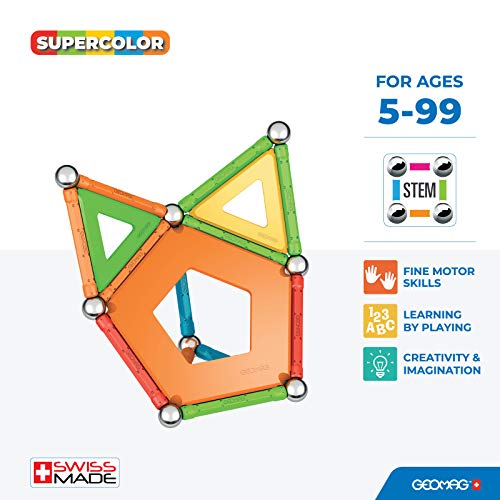 Geomag Construcción Magnéticos, Color Azul, Verde, Amarillo, Naranja, Rojo (1)