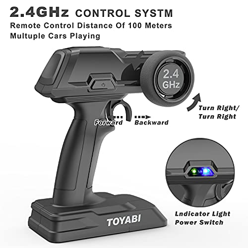 GizmoVine Coche teledirigido 1:14 velocidad RC Off-Road Buggy RC Coche todoterreno juguete con 2 baterías recargables para adultos y niños a partir de 6, 8 y 10 años (negro)