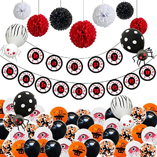 Globos De Halloween Globos De Látex De 12 Pulgadas Suministros De Decoración De Fiesta De Globos Fantasma Y Calabaza De Halloween Globo de látex