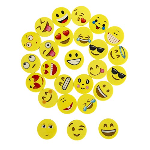 Gomas de borrar Emoji Pack de 144 Emoticon lápiz Gomas borrar Mini Lindos Regalos para Fiesta cumpleaños niños Festival Navidad Regalo Juguete