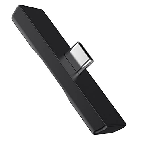 Greatangle-UK Transmisor de Audio 5.0 Adaptador inalámbrico Transmisión Sincronización de Audio para Nintend para Switch para Switch Lite PC para PS4 Negro 48 * 14 * 5mm