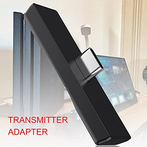 Greatangle-UK Transmisor de Audio 5.0 Adaptador inalámbrico Transmisión Sincronización de Audio para Nintend para Switch para Switch Lite PC para PS4 Negro 48 * 14 * 5mm