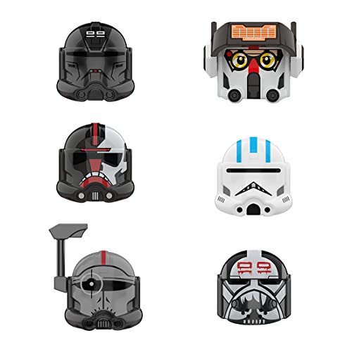 GUDA Juego de armas personalizadas, 24 armas, máscara y casco de ciencia fi, kit de armas gear para soldados, minifiguras del equipo de policía, compatible con Lego Star Wars