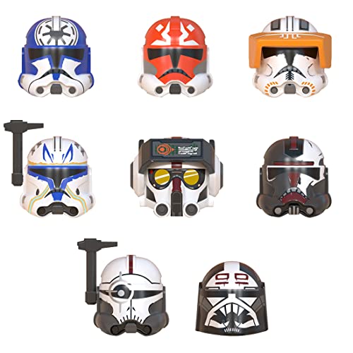GUDA Juego de armas personalizadas, 32 armas, máscara y casco de ciencia fi, kit de armas gear para soldados, minifiguras del equipo de policía, compatible con Lego Star Wars