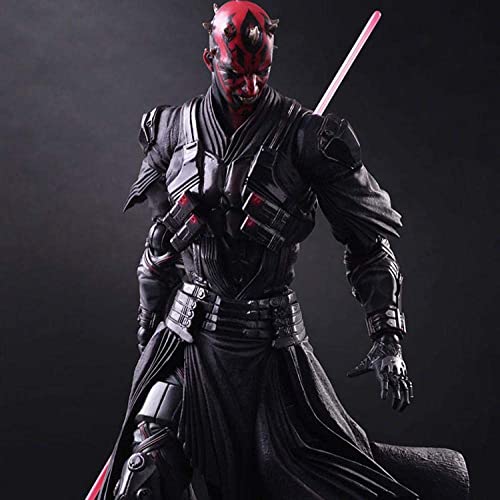 GYX Guerra de Las Galaxias Lightsaber cos Accesorios Espada de Doble Cabeza con Efecto de Sonido Brillar Espada Flash Espada de Doble Filo Juguete Mango Negro (185 cm en Total) 4 Garras (pulidas)
