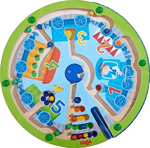 Haba-303417-Juego, Dos. Tren Juego magnético, Multicolor (303417)