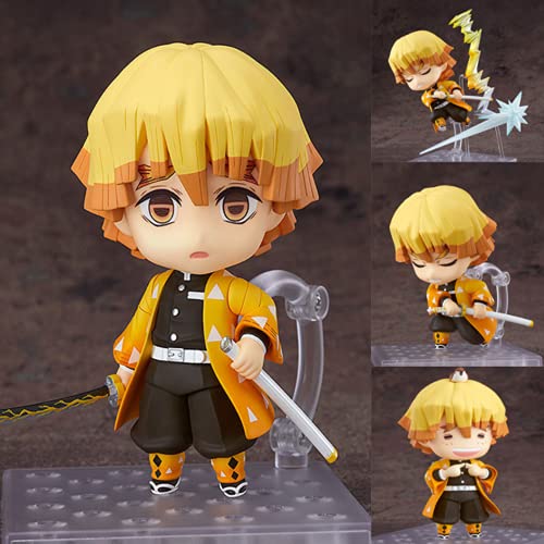 HAOBU Figura Anime Demon Slayer Agatsuma Zenitsu Figura de Modelo de Juguete Zenitsu muñecas Lindas 10cm