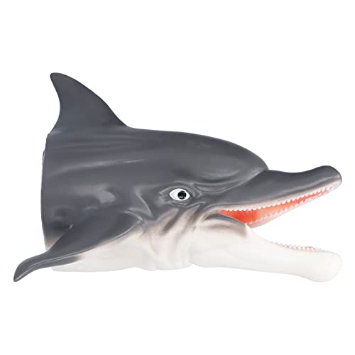 HAOX Juguete de Marioneta de Mano de Delfín, Aprendizaje Interactivo del Entretenimiento Marioneta de Mano de Delfín Realista Toque Suave Seguro para Piscina para Playa para Bañarse