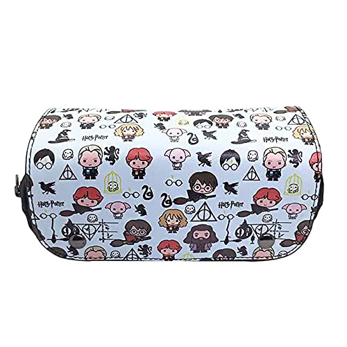 Harry Potter Estuche para Lápices, Caja de papelería de Lona, Caja de Papelería con Cremallera, Adecuado para Niños, Adolescentes, Fanáticos de Harry Potter, útiles Escolares y de Oficina