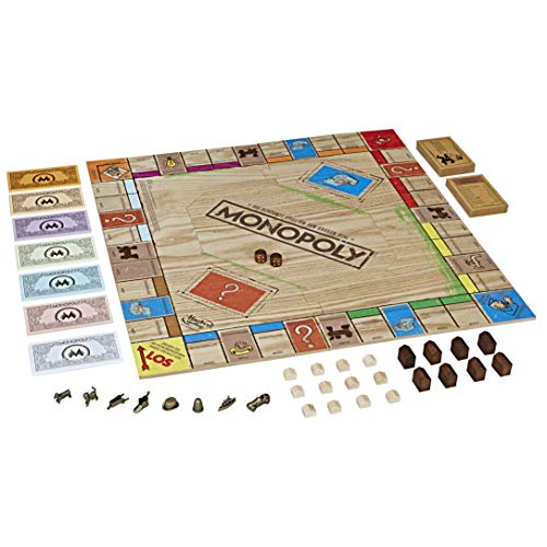 Hasbro Gaming Rustic Woods Monopoly de Madera, Edición Retro para coleccionistas