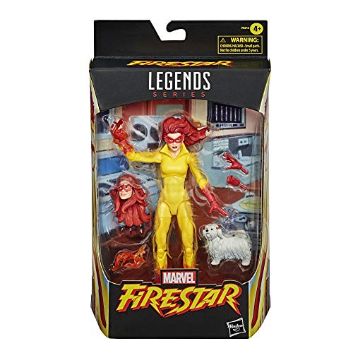 Hasbro Marvel Legends Series Avengers - Figura Coleccionable de Firestar con Perro y 6 Accesorios - 15 cm - para niños de 4 años en adelante