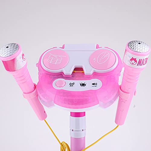 Hellery Karaoke Micrófono Infantil con Altavoz / Regalos para Cumpleaños Infantiles, 4 5 6 7 8 Años - Rosado