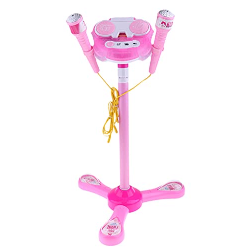 Hellery Karaoke Micrófono Infantil con Altavoz / Regalos para Cumpleaños Infantiles, 4 5 6 7 8 Años - Rosado