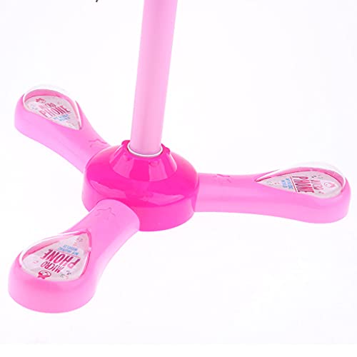 Hellery Karaoke Micrófono Infantil con Altavoz / Regalos para Cumpleaños Infantiles, 4 5 6 7 8 Años - Rosado