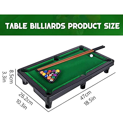 HEZHANG Mesa de Billar, Conjunto de Billares de Tablero Premium, Conjunto de Juegos de Billar, Modernas Y Elegantes Mesas de Juego con Bolas, Juegos de Mesa de Mesa Amigables Juegos de Mesa de Arcade