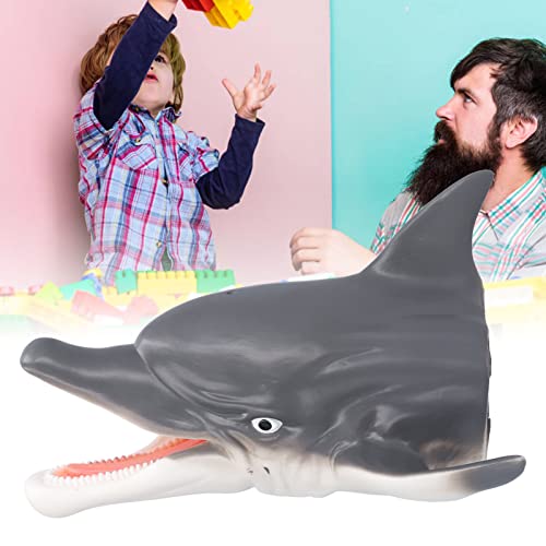 Hozee Marioneta de Mano de Delfín, Juguete Interactivo Seguro de Marioneta de Mano de Delfín Toque Suave Aprendizaje de Entretenimiento para Playa para Piscina para Bañarse