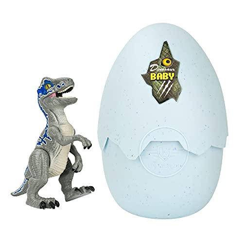 Huevo de Dinosaurio para incubar con Velociraptor en el Interior, CestMall Grow Huevos de Dinosaurio con Sonido para incubar, música y Luces Huevo para incubar de plástico Huevos de Dinosaurio 3+