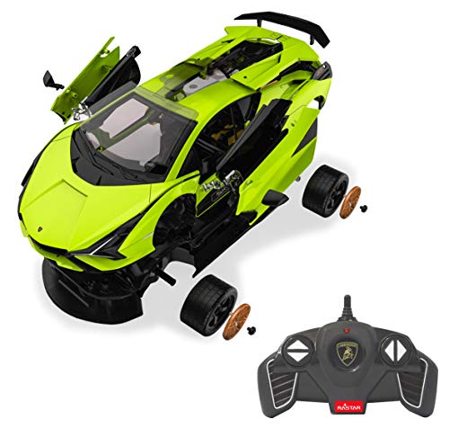 JAMARA Lamborghini Sián FKP 37 403129 - Juego de construcción (Escala 1:18, 2,4 GHz, no Necesita Herramientas o Pegado, Interior detallado, Apertura Manual), Color Verde