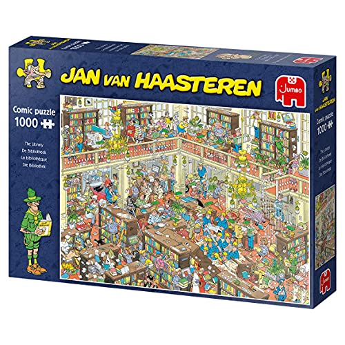 Jan van Haasteren The Library 1000 pcs Puzzle - Rompecabezas (Puzzle rompecabezas, Comics, Niños y adultos, Niño/niña, 12 año(s), Interior)