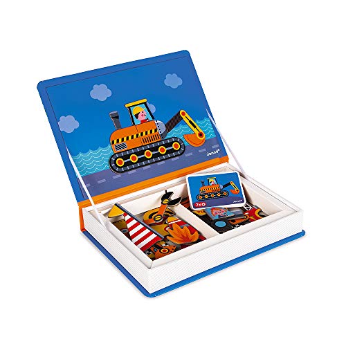 Janod - Magneti'Book Bolidos Juego Educativo, Multicolor (J02715)