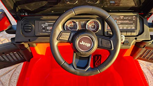Jeep-Rubicon 4 Motores DE 12V, Rojo, Mando RC para Padres - BC-555RED