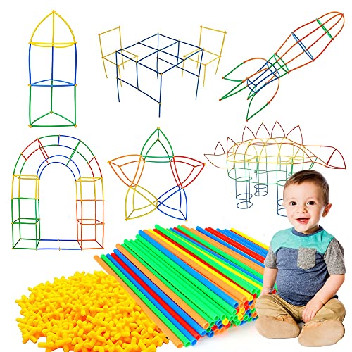JORAKI Juguetes de Construir Fortalezas, Juguetes de Construcción de Edificios, Construcción de Bricolaje Castillos Túneles, Juguetes Educativos Creativos para Niños 3 a 12 años