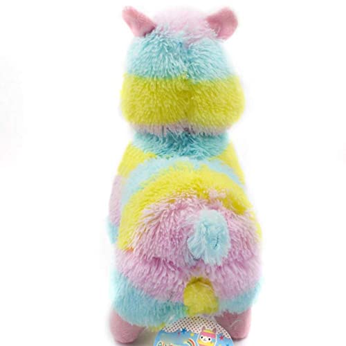 Jorzer Alpaca Peluche Juguete Realista Colorido Suave Llama muñeca Peluche de Peluche muñeca Arco Iris Llamacorn Suave Juguete para niños Regalo de cumpleaños