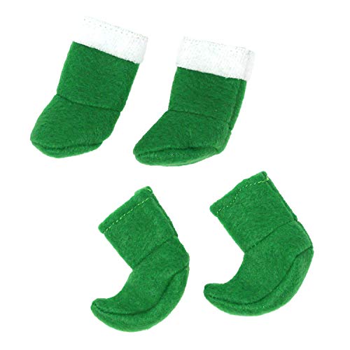 JOYIN 2 Paquetes de Ropa de Santa para Muñeco de Elfo Rock N Roll Set, Decoraciones Navideñas Accesorios Especiales de Navidad