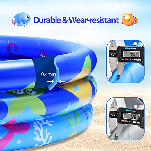 Joyjoz Piscina Inflable Infantil. Piscina de Agua para niños, Material plástico Ideal para bebés y niños y niñas pequeños. Tamaño 140 x 25 cm