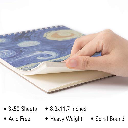Juego de 85 piezas de arte con almohadilla de dibujo de 3 x 50 páginas, juego de arte profesional en estuche de madera portátil, juego de pintura y dibujo para niños, adolescentes y adultos