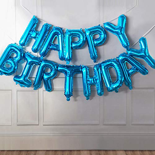 Juego de decoración para 15 cumpleaños de color azul para niños, juego de decoración para 15 cumpleaños, globos con diseño de número 15, color azul
