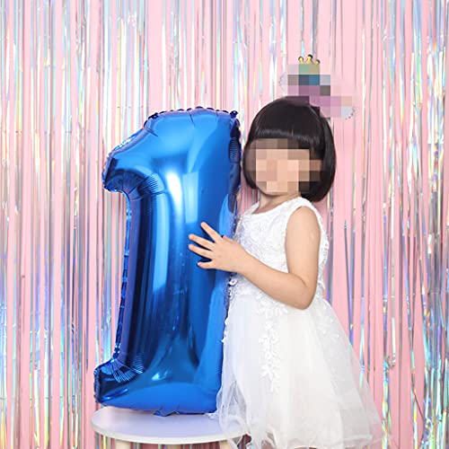 Juego de decoración para 15 cumpleaños de color azul para niños, juego de decoración para 15 cumpleaños, globos con diseño de número 15, color azul