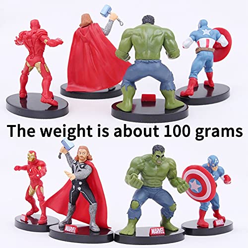 Juego de figuras de acción de Superhéroe, 4 piezas Marvel figuras de acción para superhéroes de cumpleaños, decoración de magdalenas, decoración de magdalenas