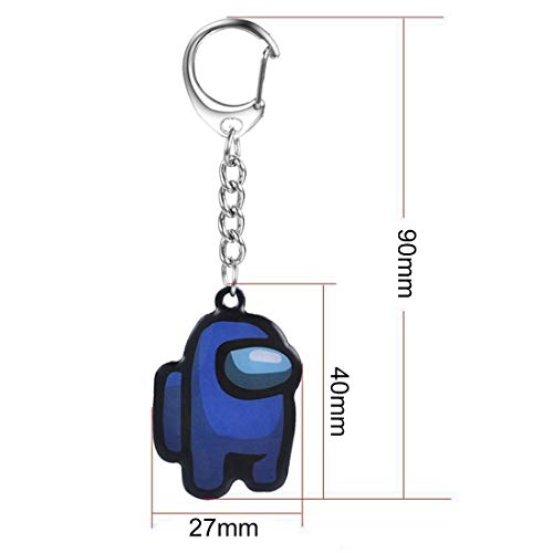 Juego de Llavero Am_ong Us - YUESEN 8pcs llaveros para Coche, Llavero, Anillo para teléfono, Mochila, Accesorios, Amigos, niño