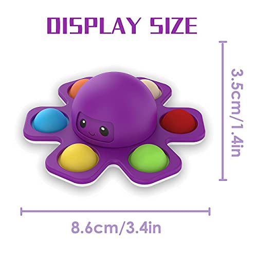 Juego Juguete Antiestres,Push and Pop Bubble Fidget Toy,Silicona Sensorial Fidget Juguete,Juguete Sensorial Antiestrés para Niños Adultos,Pulpo Fidget Toy Hoyuelo Simple Pop-it Fidget Splnner