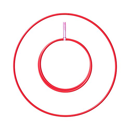 Juego perfecto desnudo Hula Hoops. ponderada aro de viaje (100 cm/39 ') Hula Hoop para ejercicio, baile y fitness. (350g) no instrucciones necesitan – mismo día expedición., rojo