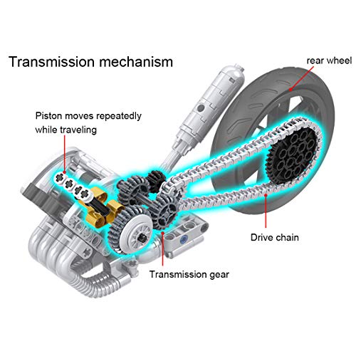 JYFLY Motocicleta técnica para BMW S1000RR, juego de construcción compatible con Lego Technic – 819 piezas