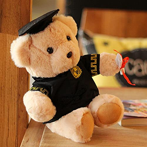 KANGDILE Osos de graduación con Gorra Negra, 2021 Regalo de graduación de 10 Pulgadas Muñecas de Peluche de Peluche de 10 Pulgadas, decoración de Regalo de graduación para Todos los niños