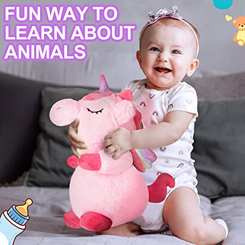 Kasyat Animales de Peluche de 8 Pulgadas Ovejas de Disfraz Animales de Peluche Oveja Cordero Peluche Suave Animales Lindo de Decoraciones Rellenas de Felpa Grandes Realistas (Unicornio)