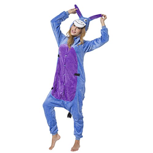 Katara-(10+ Modelos) Disney Winnie Puuh Kigurumi Pijamas Disfraz Animal Halloween Adultos, color burro, Talla 145-155cm (1744) , color/modelo surtido