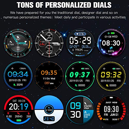 KESOTO Reloj Inteligente, Rastreador de Actividad Física, Rastreador de Actividad con Pantalla Táctil de 1,54 ", Podómetro Resistente Al Agua Smartwatch Moni - Verde