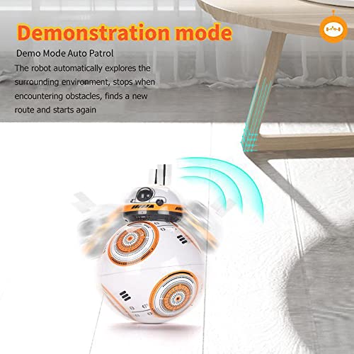 Kikioo Actualización Inteligente RC BB 8 Robot 2.4g Control Remoto Figura de acción Star Wars BB8 Ball Droid Robot Modelo Telerobot Sound Intelligen Toys Coche para niños Niños 3+