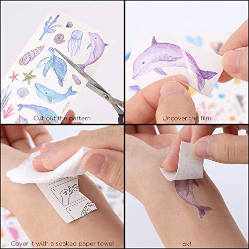 KINBOMás De 250 Tatuajes Temporales para Niños Adhesivos Impermeables para Automóviles y Camiones Vehículos Animales Marinos Adhesivos para Tatuajes Suministros para Fiestas para Niños / Niñas